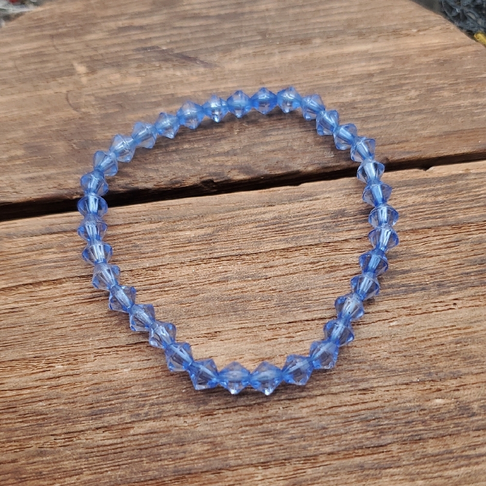 Blue Crystal Beaded Bracelet B3430